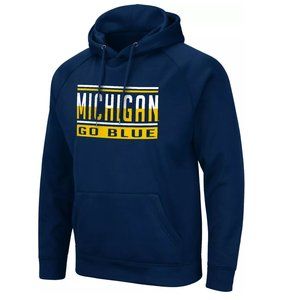 NWT Colosseum Men's Michigan Wolverines Blue Pullover Hoodie Size M $40 2D15